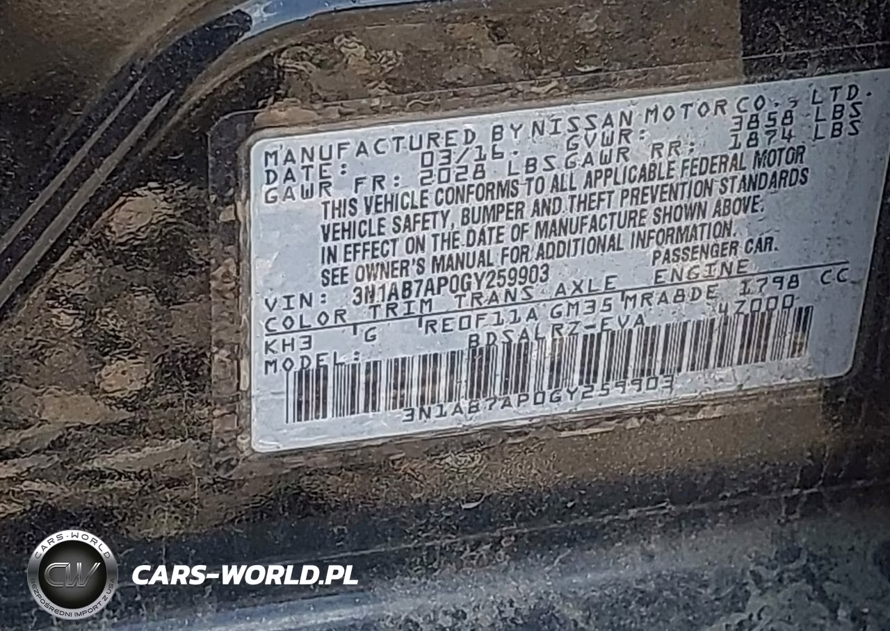 2016 Nissan Sentra Sr VIN:3N1AB7AP0GY259903 - 9