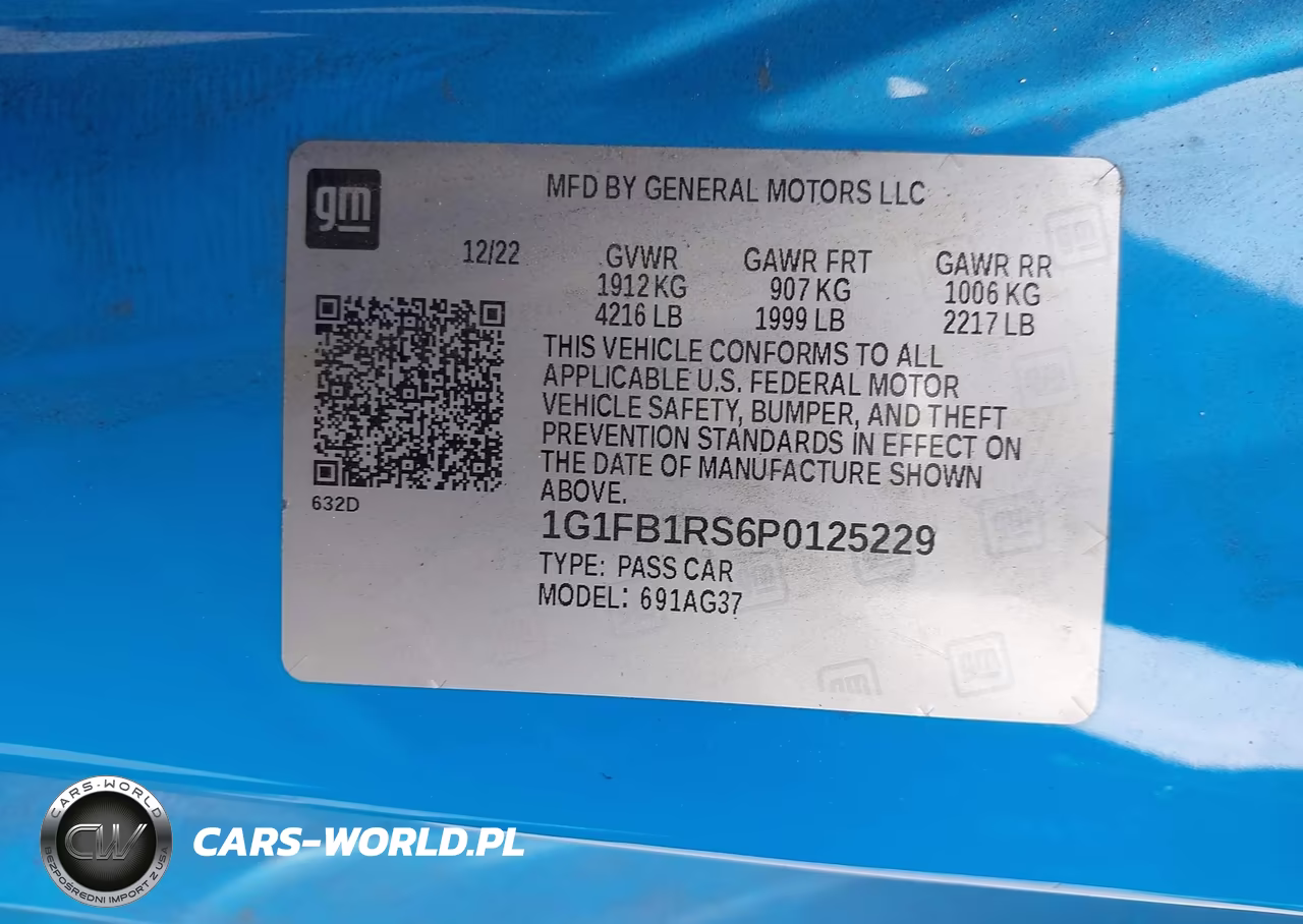 2023 Chevrolet Camaro Rwd 1Lt VIN:1G1FB1RS6P0125229 - 9