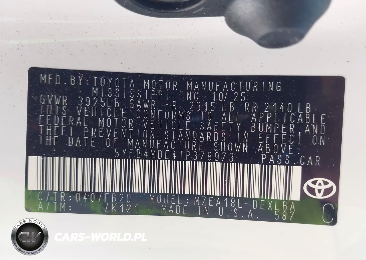2026 Toyota Corolla Le VIN:5YFB4MDE4TP378973 - 9