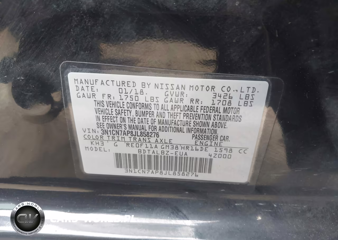 2018 Nissan Versa 1.6 Sv VIN:3N1CN7AP8JL858276 - 9