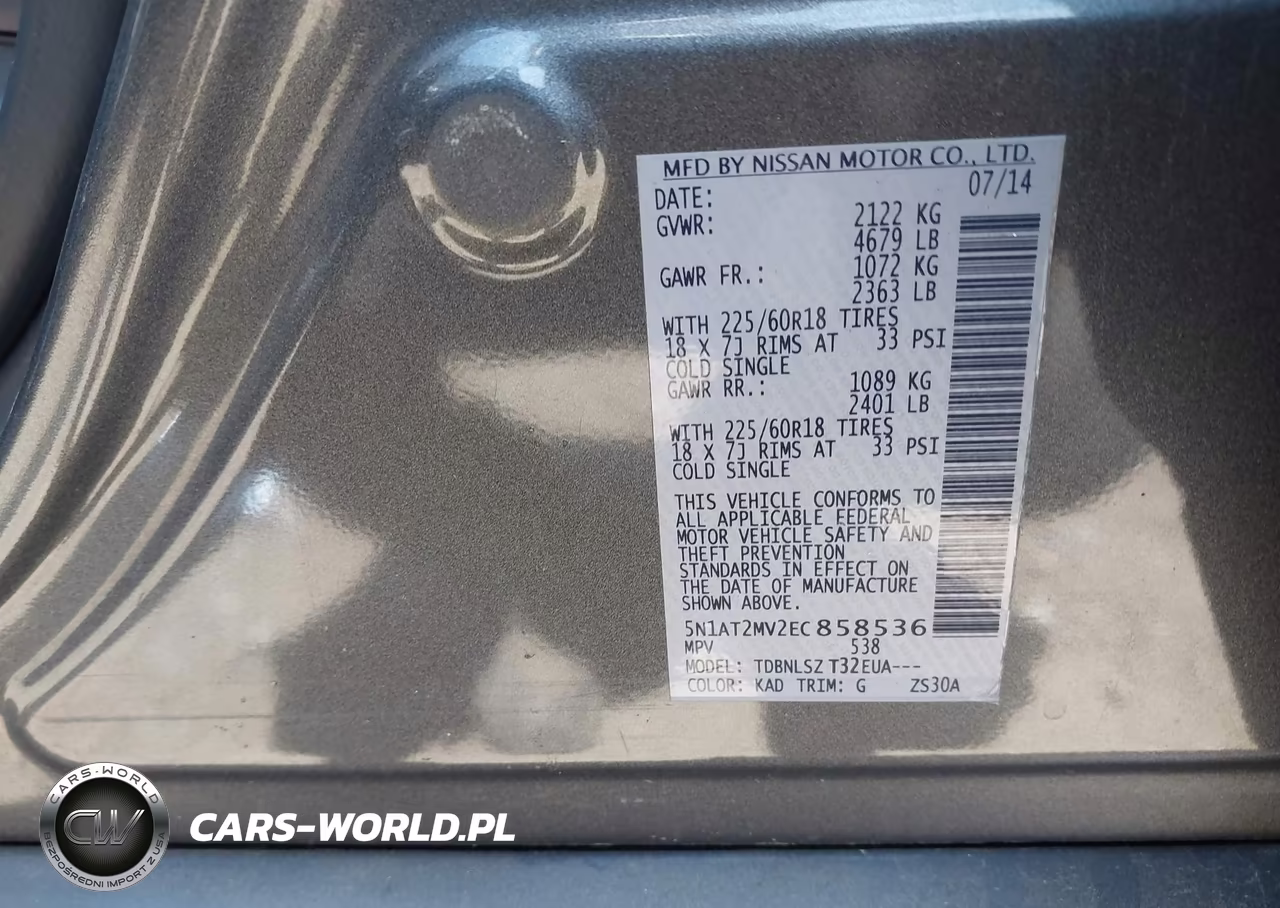2014 Nissan Rogue Sl VIN:5N1AT2MV2EC858536 - 9