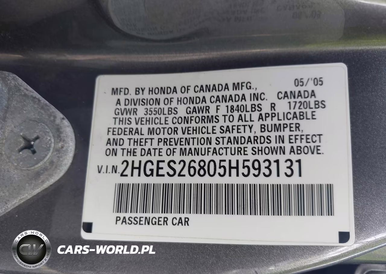 2005 Honda Civic Ex VIN:2HGES26805H593131 - 9