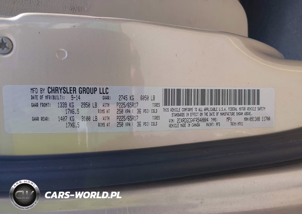 2015 Dodge Grand Caravan Sxt VIN:2C4RDGCG4FR540804 - 9