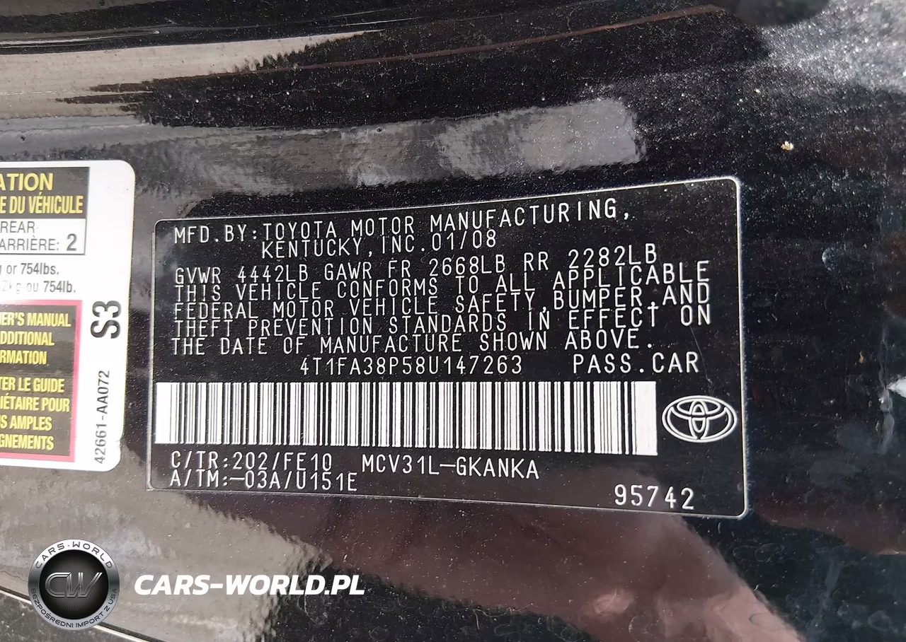 2008 Toyota Camry Solara Se VIN:4T1FA38P58U147263 - 9