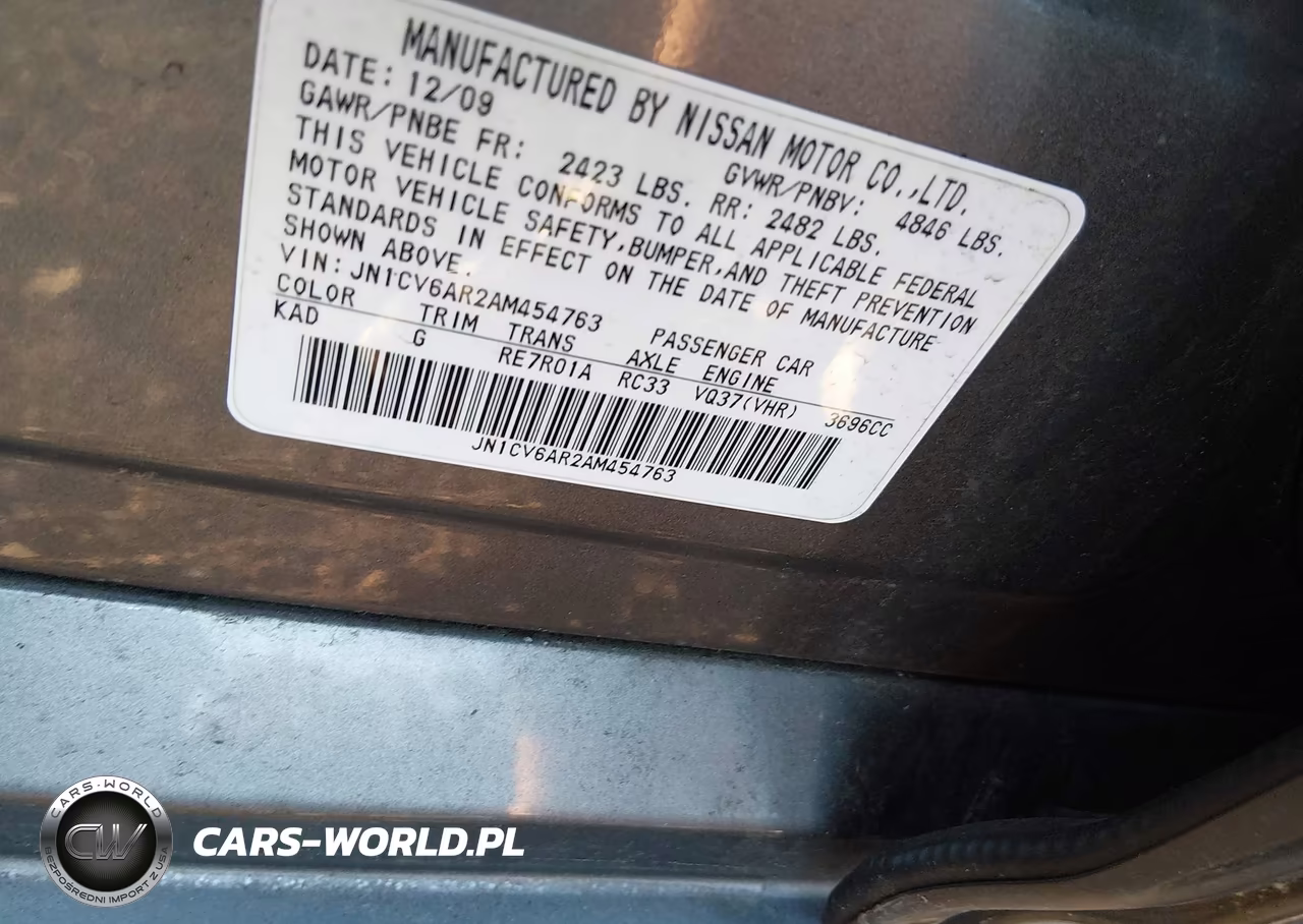 2010 Infiniti G37X VIN:JN1CV6AR2AM454763 - 9