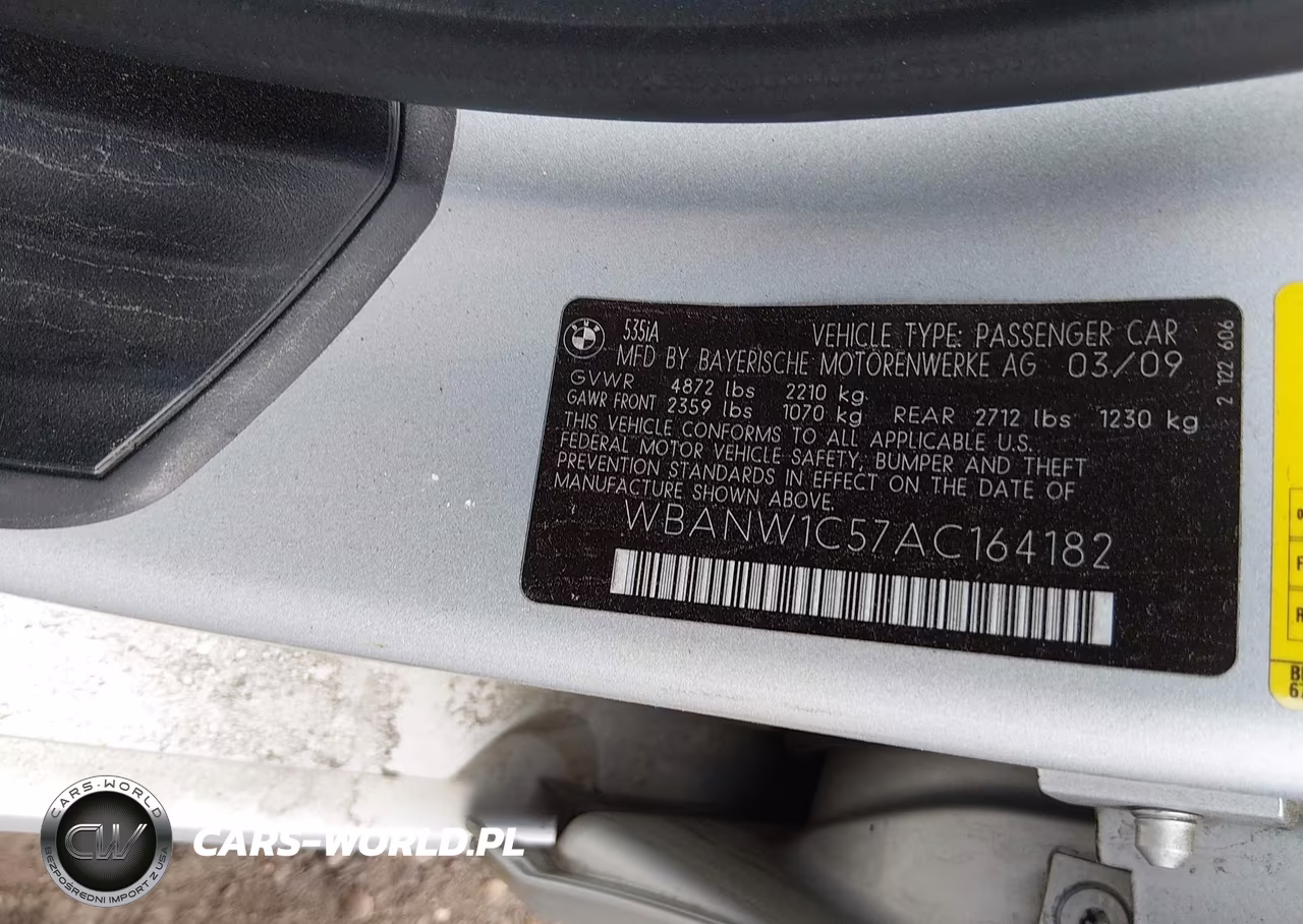2010 BMW 535I VIN:WBANW1C57AC164182 - 9