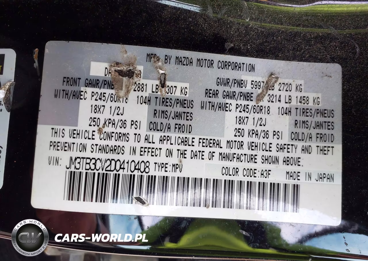 2013 Mazda Cx-9 Touring VIN:JM3TB3CV2D0410408 - 9
