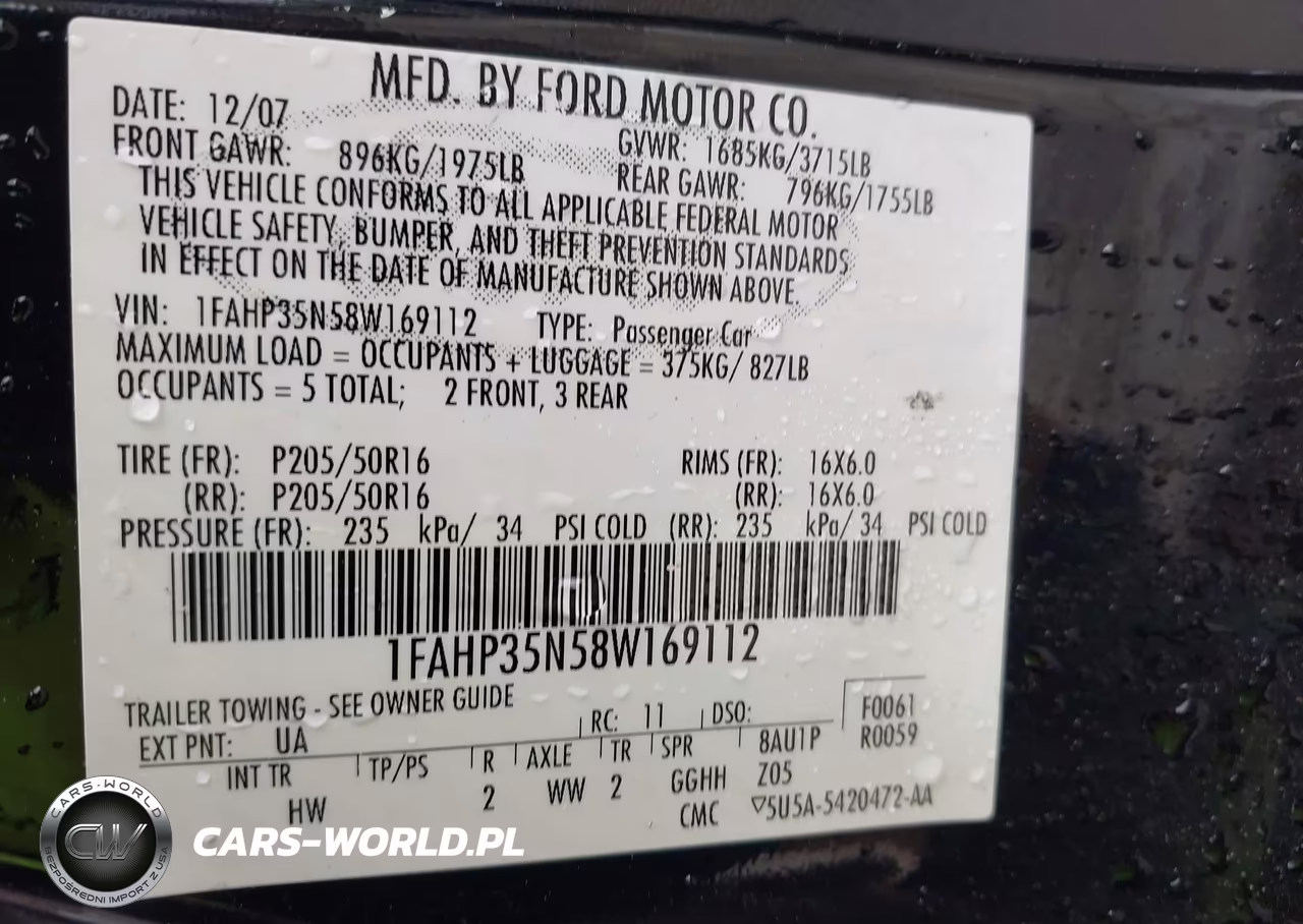 2008 Ford Focus Se-Ses VIN:1FAHP35N58W169112 - 9