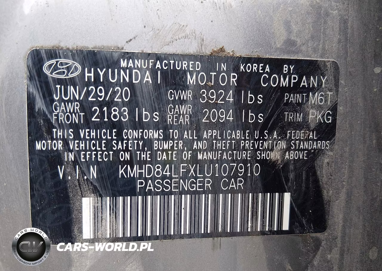 2020 Hyundai Elantra Sel VIN:KMHD84LFXLU107910 - 9