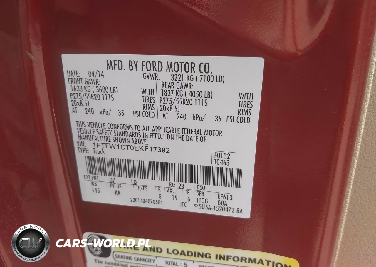 2014 Ford F-150 King Ranch VIN:1FTFW1CT0EKE17392 - 9