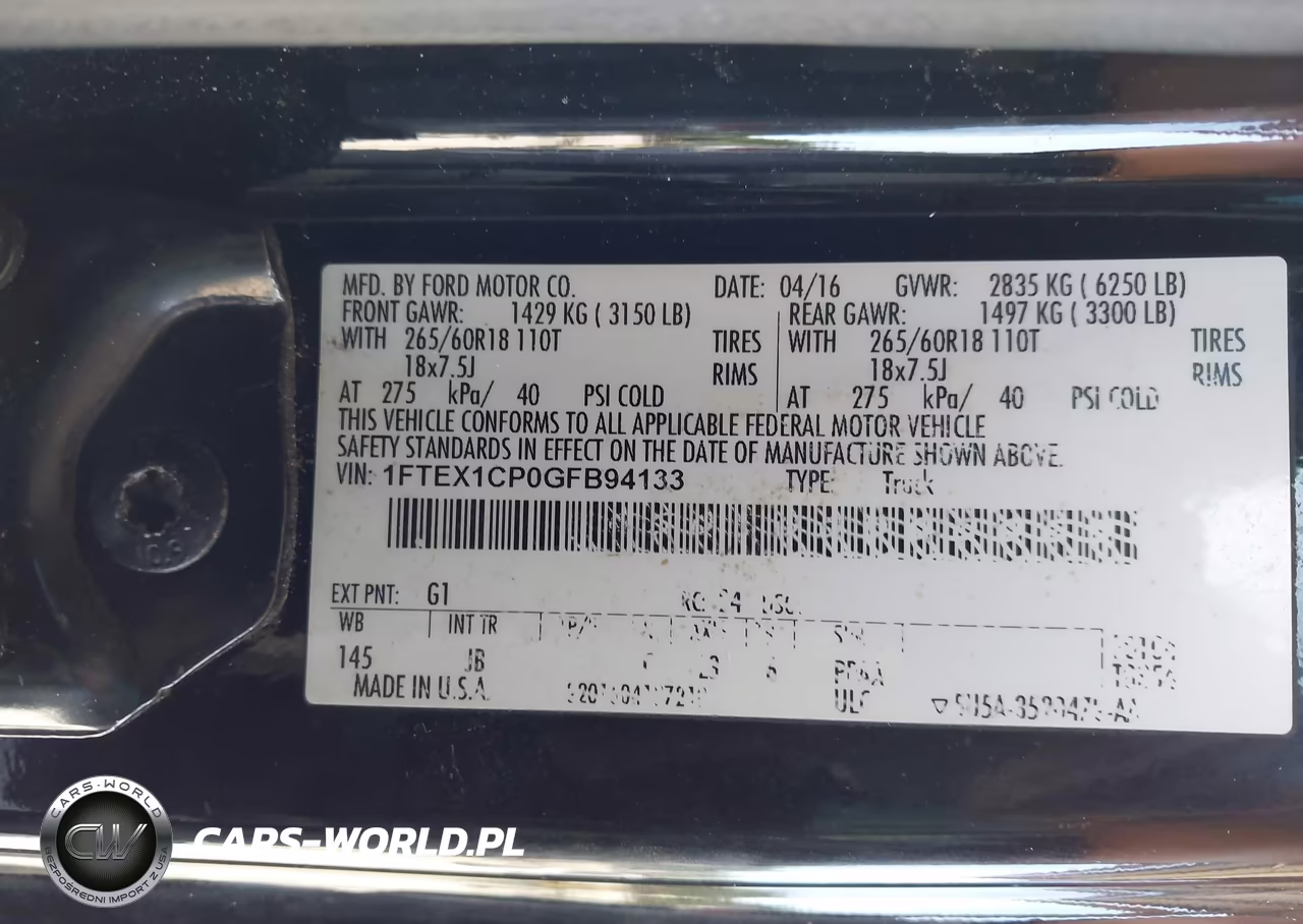 2016 Ford F-150 Xlt VIN:1FTEX1CP0GFB94133 - 9