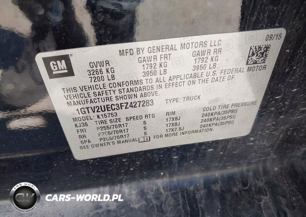 2015 GMC Sierra 1500 Sle VIN:1GTV2UEC3FZ427283 - 9