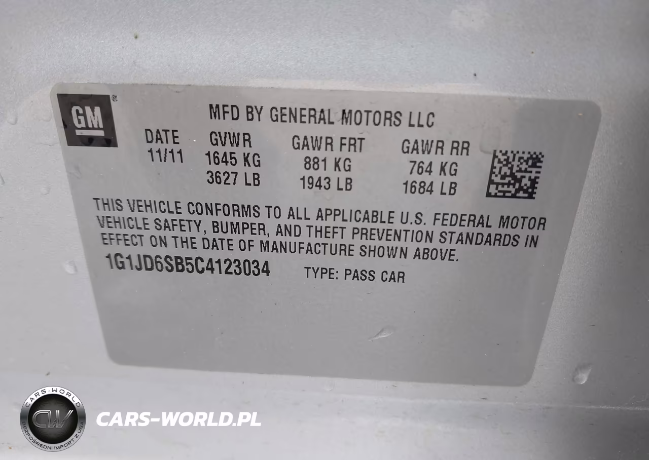 2012 Chevrolet Sonic 1Lt VIN:1G1JD6SB5C4123034 - 9
