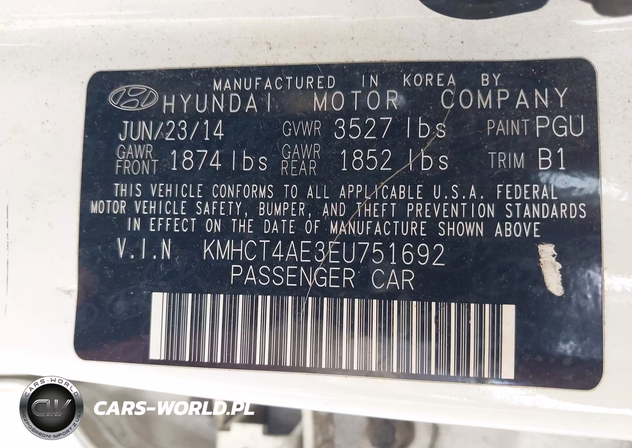 2014 Hyundai Accent Gls VIN:KMHCT4AE3EU751692 - 9