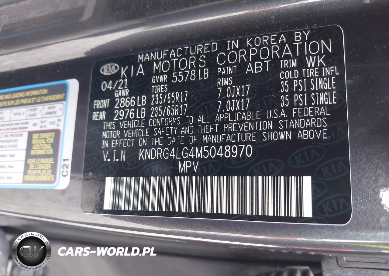 2021 Kia Sorento S VIN:KNDRG4LG4M5048970 - 9