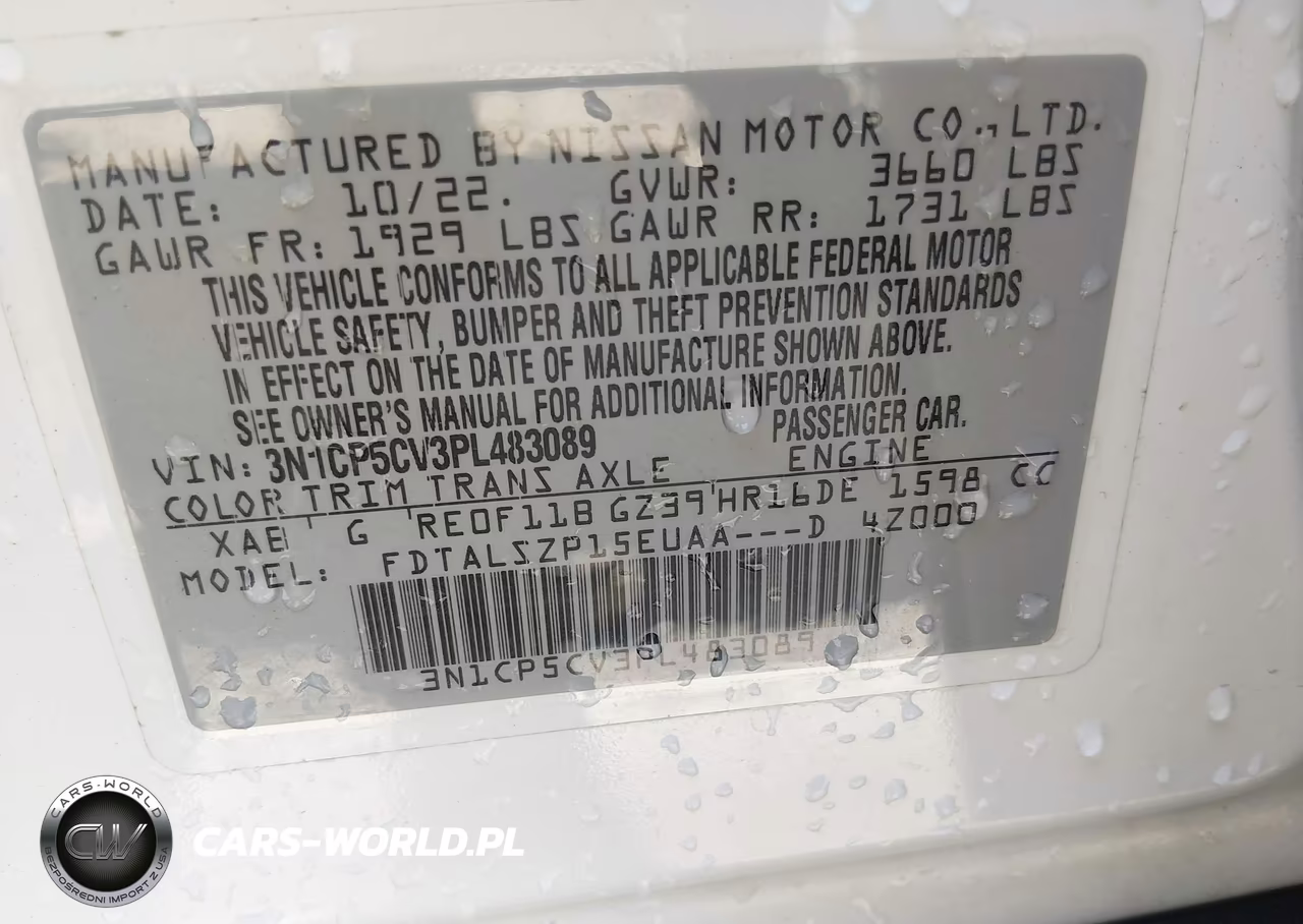 2023 Nissan Kicks Sv Xtronic Cvt VIN:3N1CP5CV3PL483089 - 9