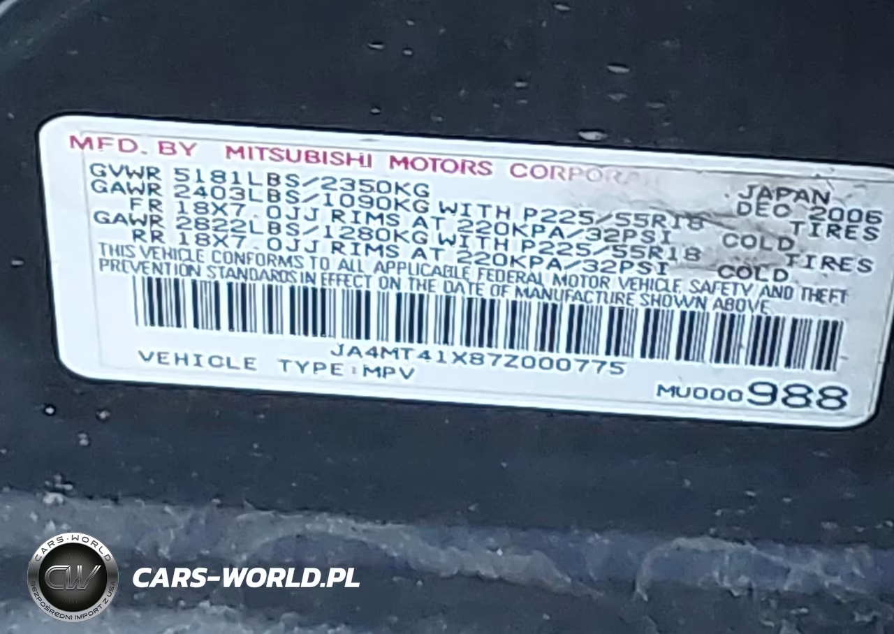 2007 Mitsubishi Outlander Xls VIN:JA4MT41X87Z000775 - 9