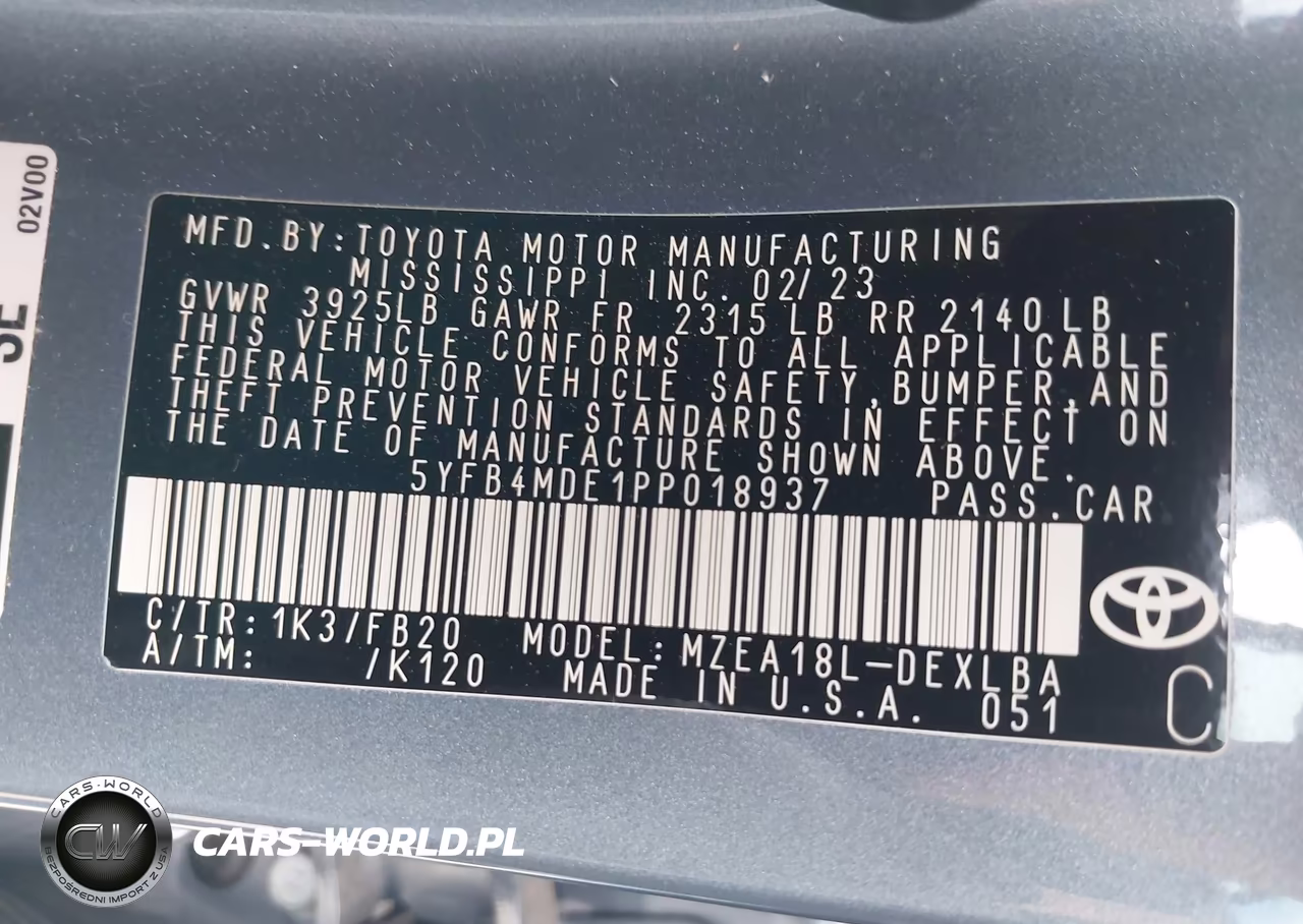 2023 Toyota Corolla Le VIN:5YFB4MDE1PP018937 - 9