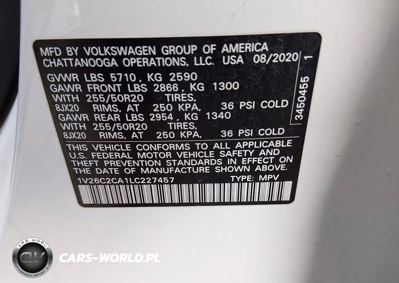 2020 Volkswagen Atlas Cross Sport 2.0T Se W-Technology-2.0T Se W-Technology R-Line VIN:1V26C2CA1LC227457 - 9