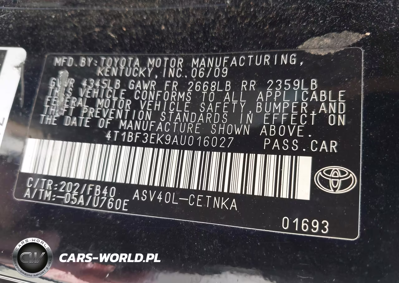 2010 Toyota Camry Le VIN:4T1BF3EK9AU016027 - 9