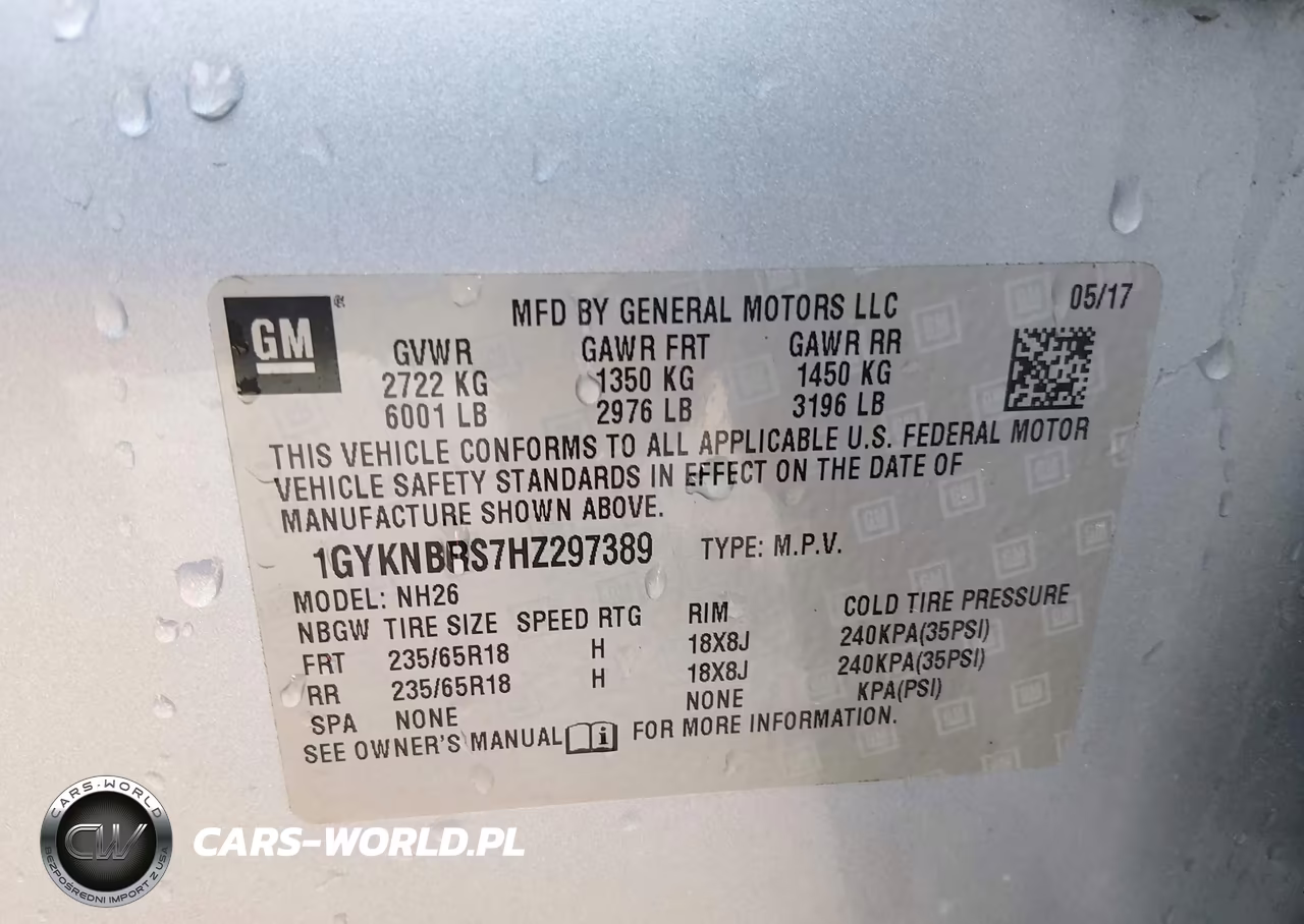 2017 Cadillac Xt5 Luxury VIN:1GYKNBRS7HZ297389 - 9