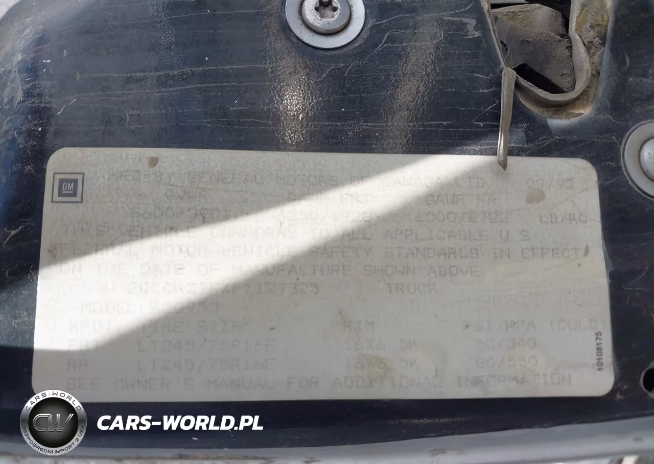 1993 Chevrolet Gmt-400 K2500 VIN:2GCGK29FXP1129325 - 9
