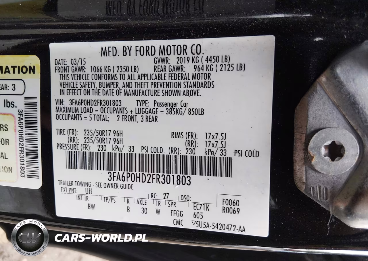 2015 Ford Fusion Se VIN:3FA6P0HD2FR301803 - 9