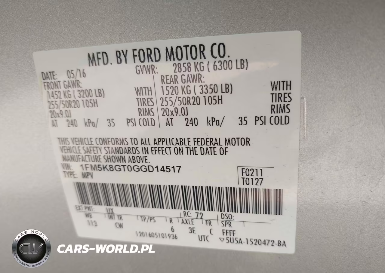 2016 Ford Explorer Sport VIN:1FM5K8GT0GGD14517 - 9