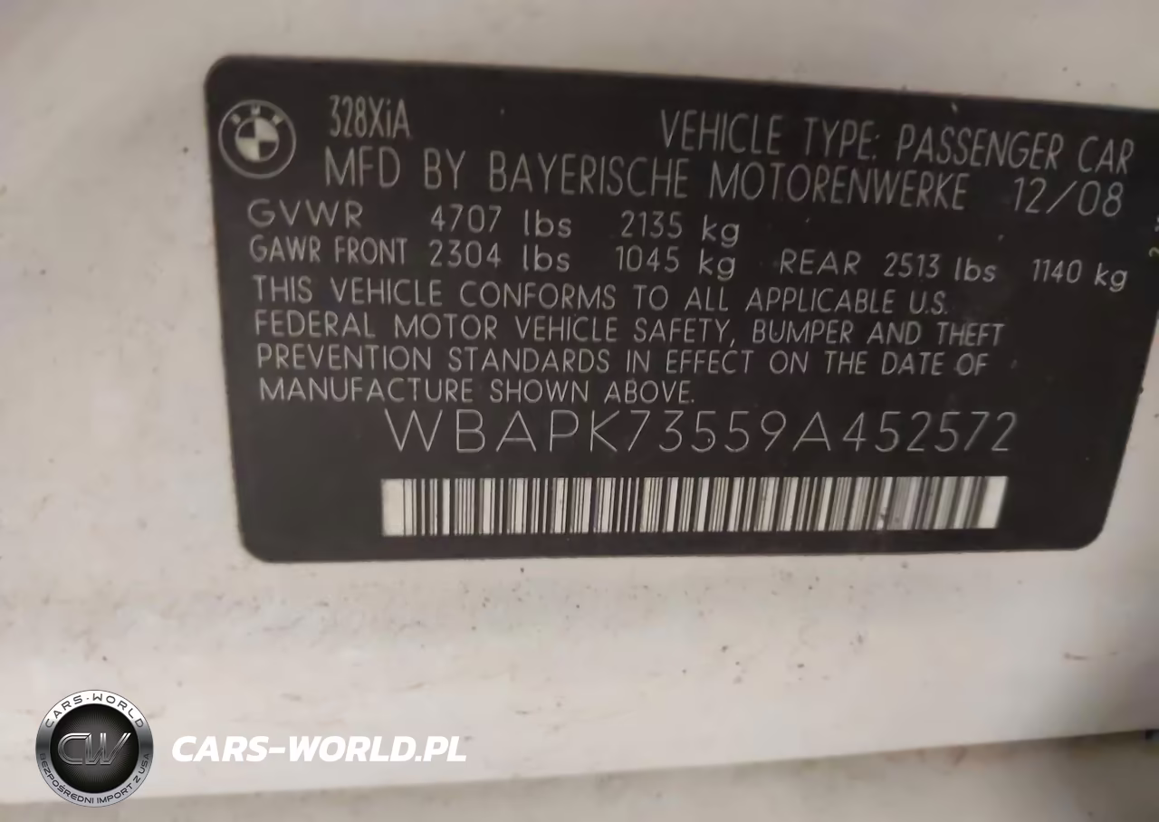 2009 BMW 328I xDrive VIN:WBAPK73559A452572 - 9