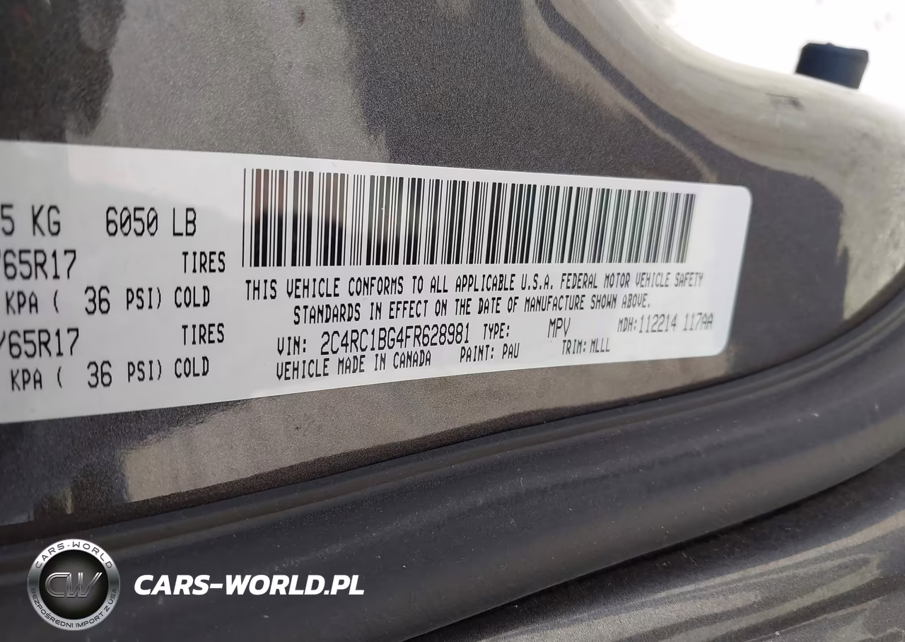 2015 Chrysler Town & Country Touring VIN:2C4RC1BG4FR628981 - 9