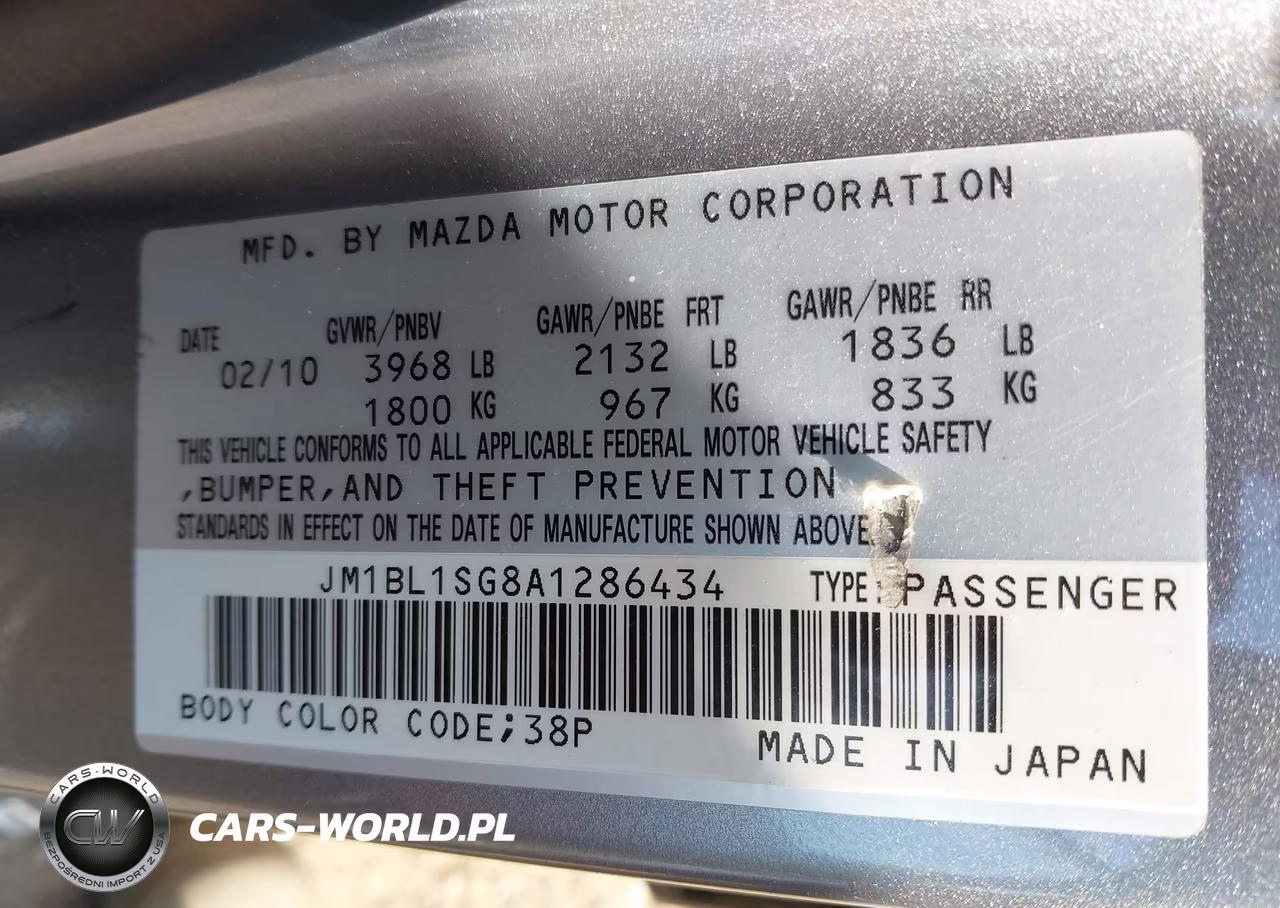 2010 Mazda Mazda3 I Sport VIN:JM1BL1SG8A1286434 - 9