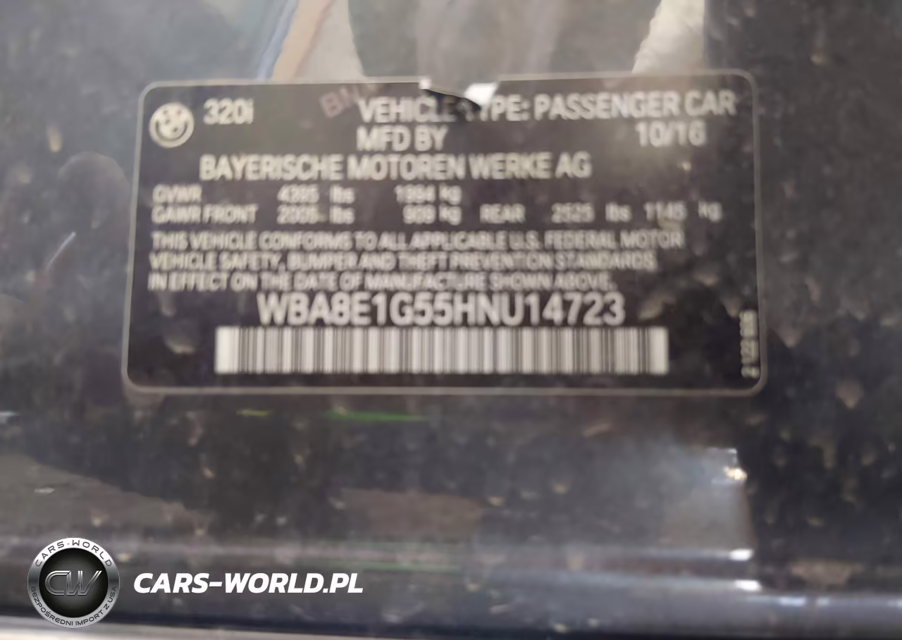 2017 BMW 320I VIN:WBA8E1G55HNU14723 - 9