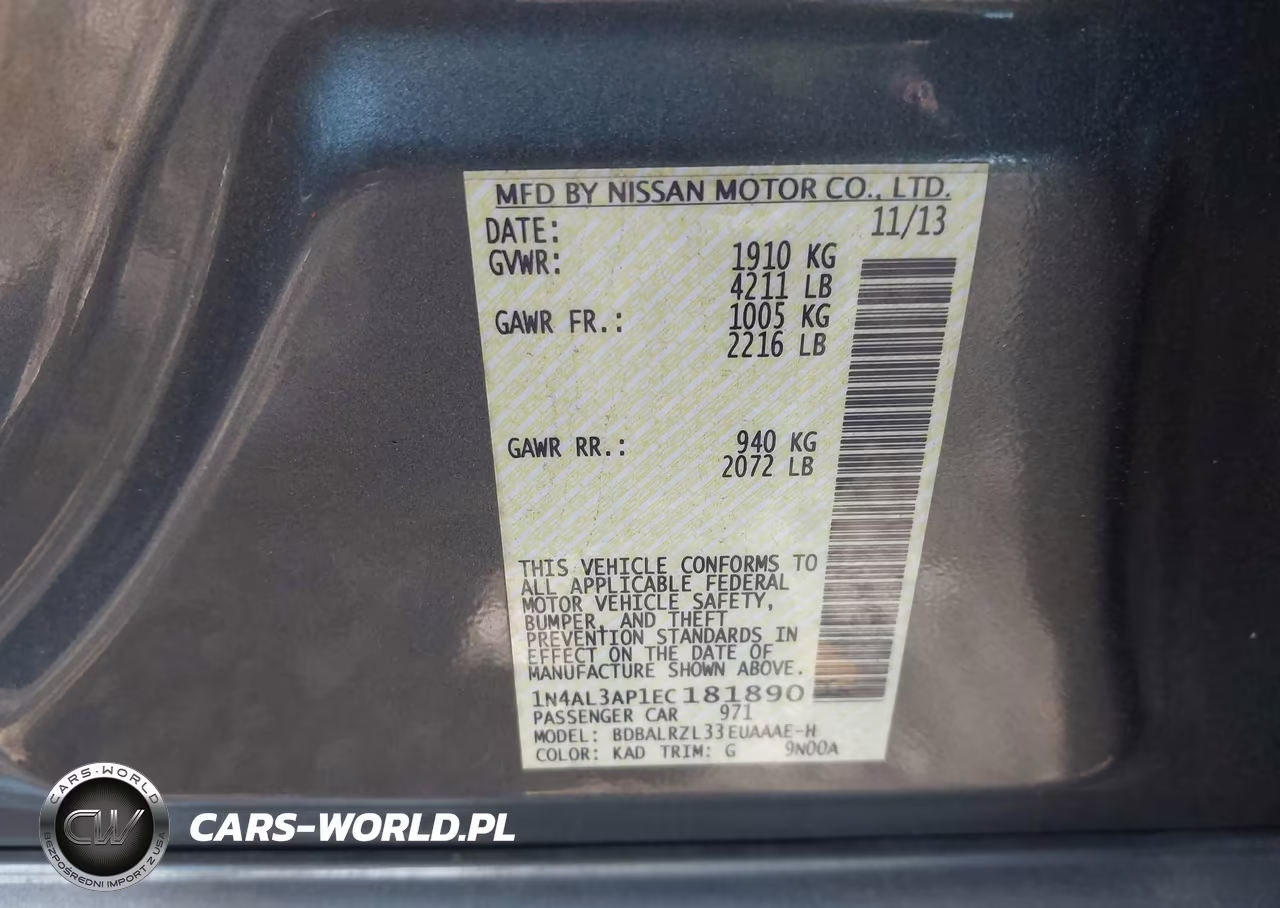2014 Nissan Altima 2.5 S VIN:1N4AL3AP1EC181890 - 9