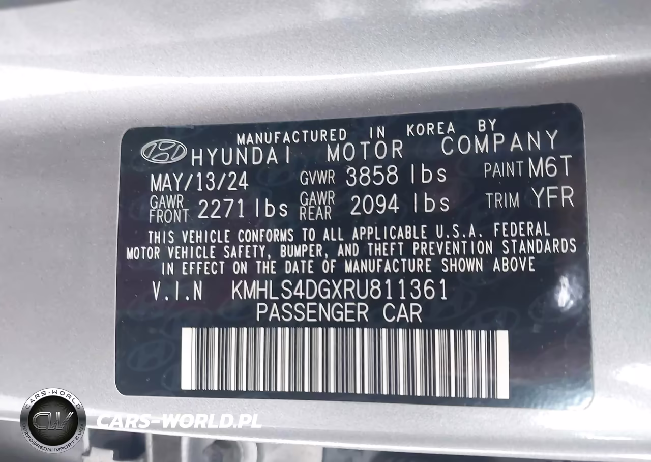 2024 Hyundai Elantra Sel VIN:KMHLS4DGXRU811361 - 9