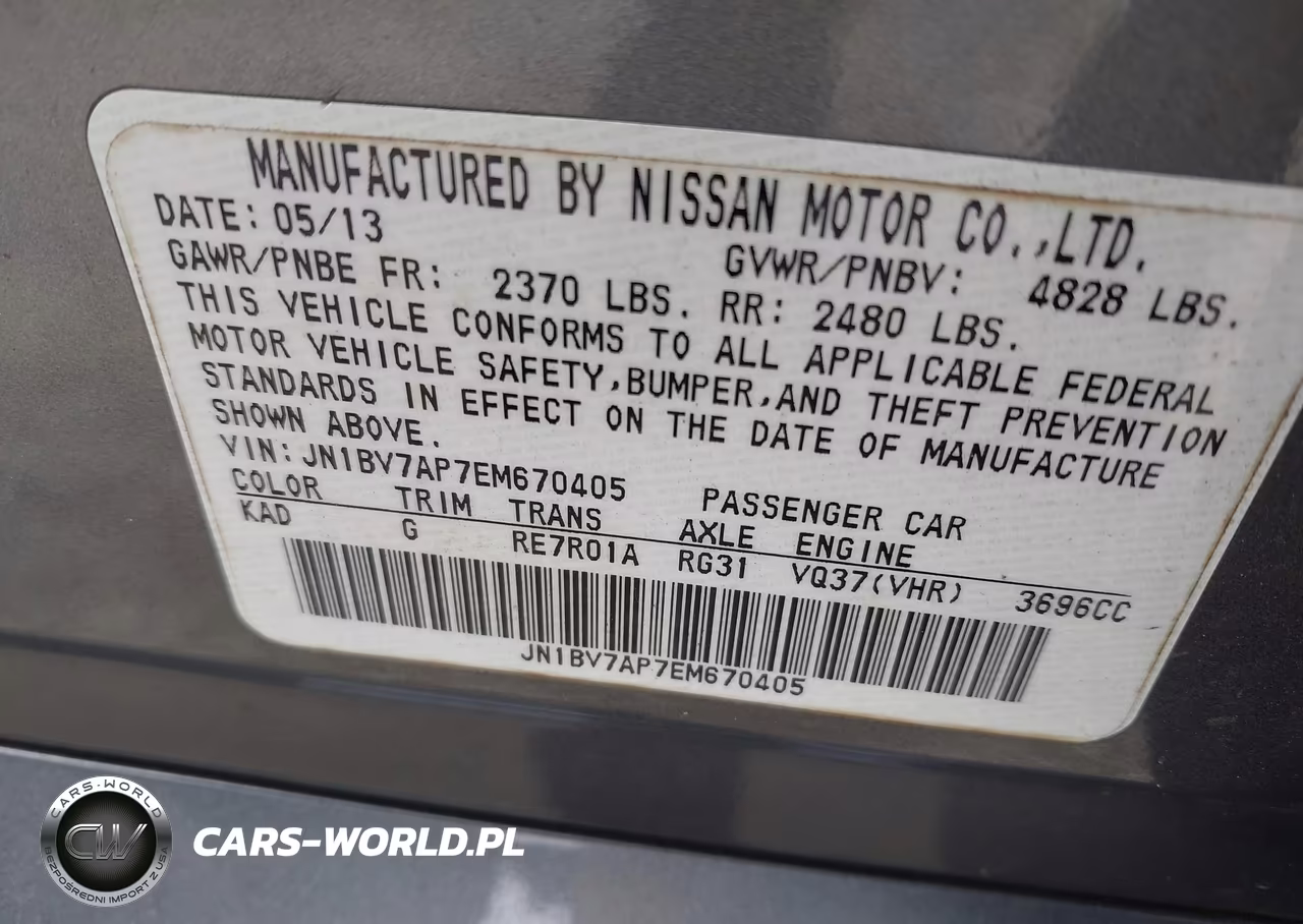2014 Infiniti Q50 Premium VIN:JN1BV7AP7EM670405 - 9