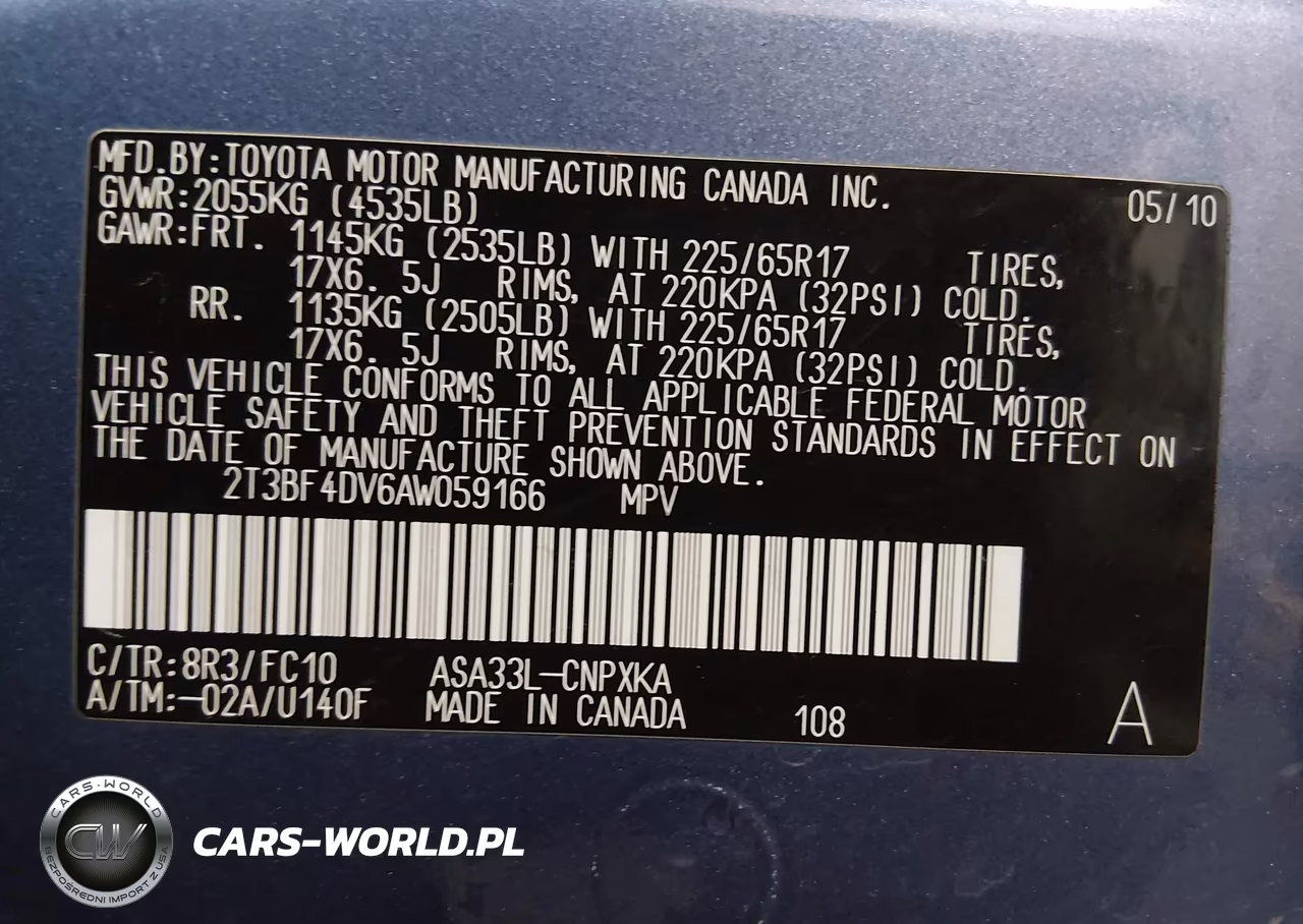 2010 Toyota Rav4 VIN:2T3BF4DV6AW059166 - 9