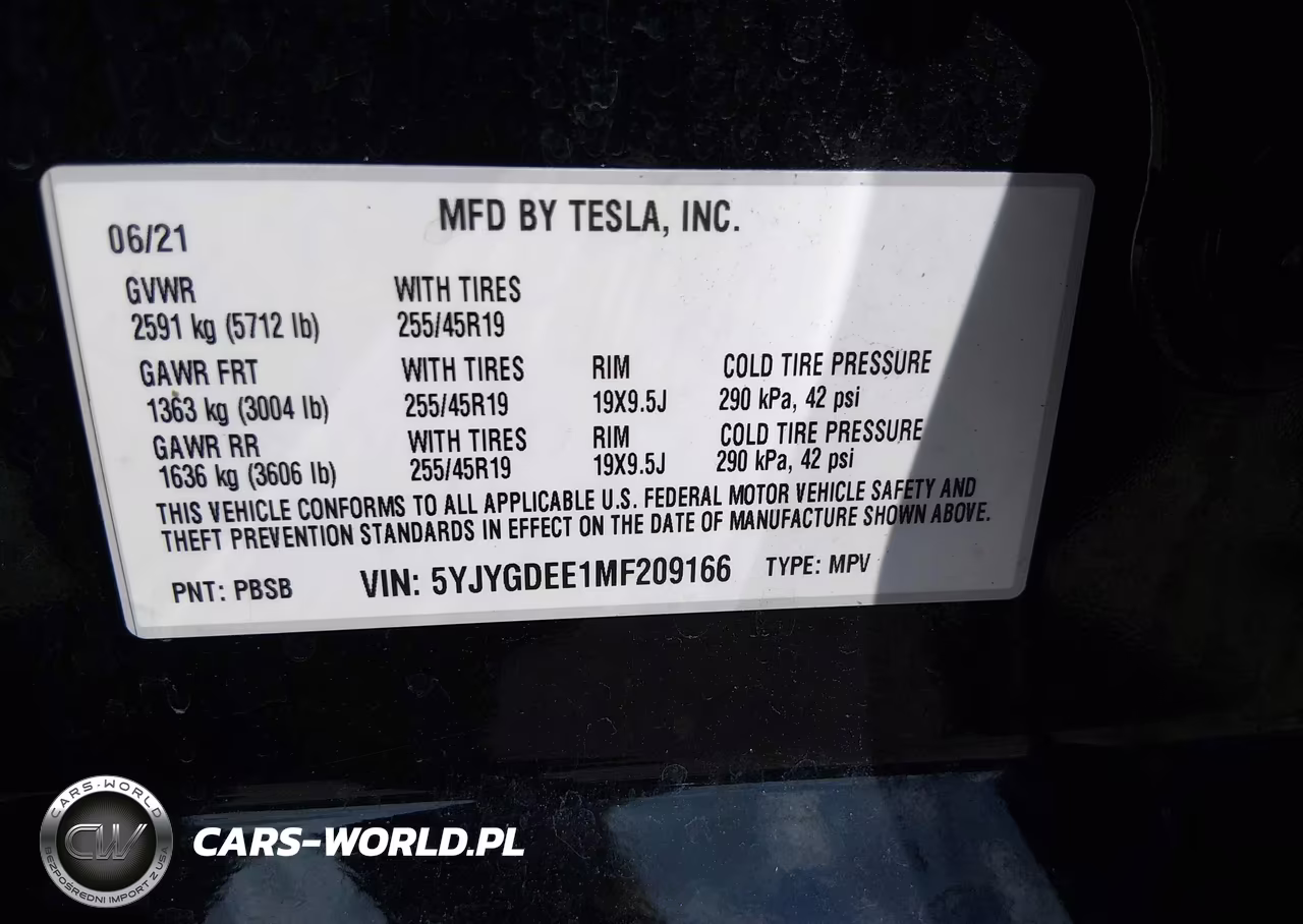 2021 Tesla Model Y Long Range Dual Motor All-Wheel Drive VIN:5YJYGDEE1MF209166 - 9