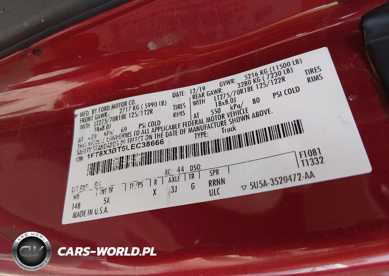 2020 Ford F-350 Lariat VIN:1FT8X3BT5LEC38666 - 9