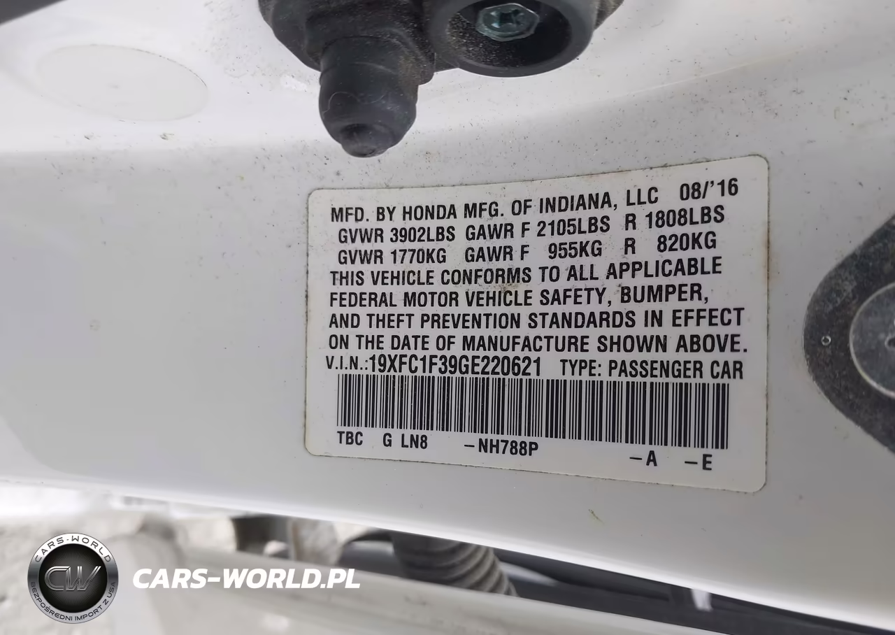 2016 Honda Civic Ex-T VIN:19XFC1F39GE220621 - 9