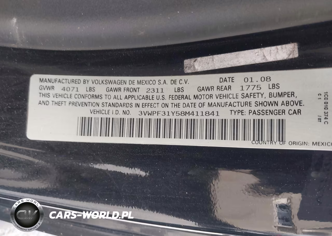 2008 Volkswagen New Beetle S VIN:3VWPF31Y58M411841 - 9
