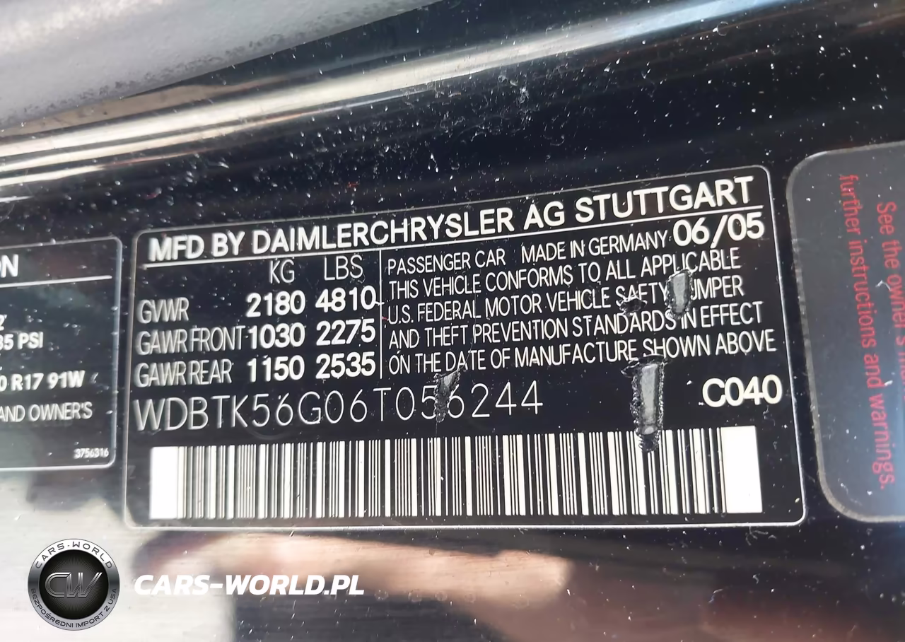 2006 Mercedes-Benz Clk 350 VIN:WDBTK56G06T056244 - 9