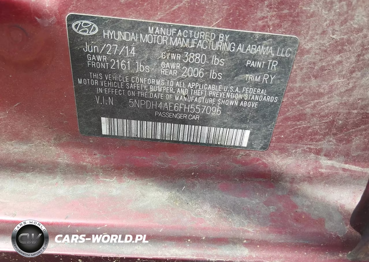2015 Hyundai Elantra Se VIN:5NPDH4AE6FH557096 - 9