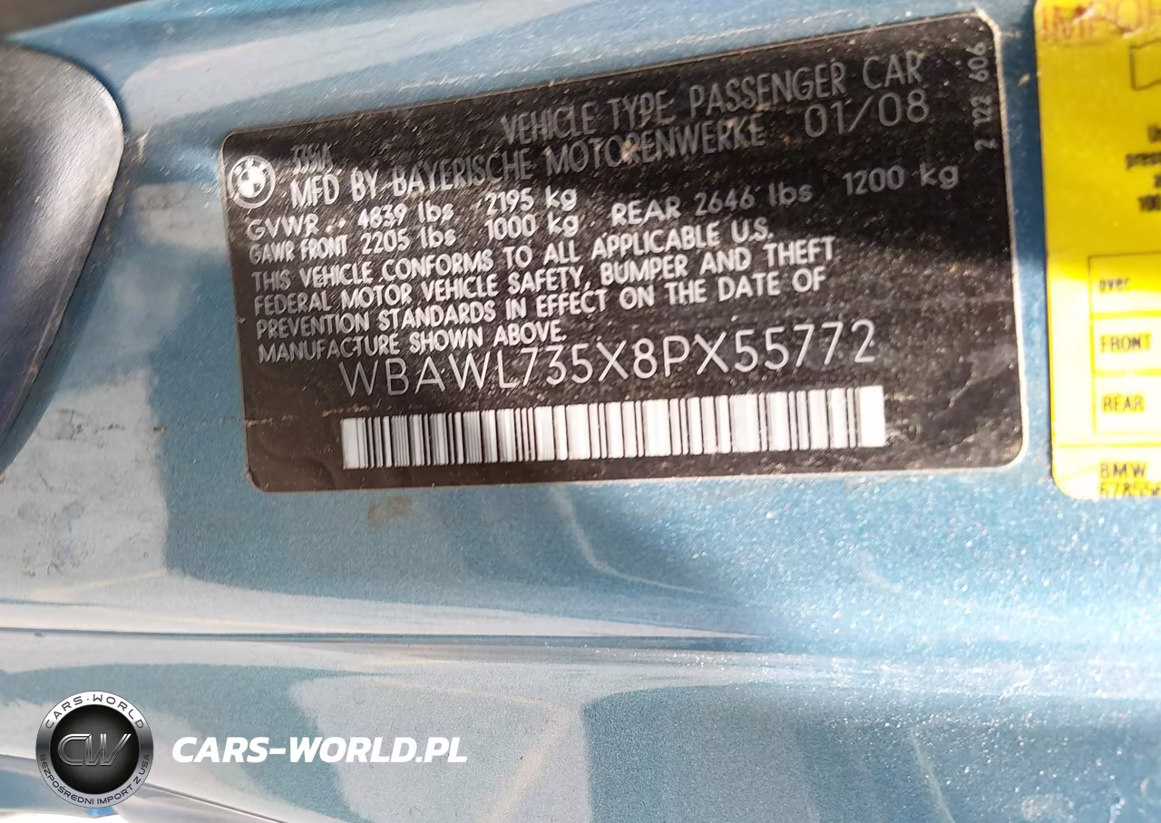 2008 BMW 335I VIN:WBAWL735X8PX55772 - 9
