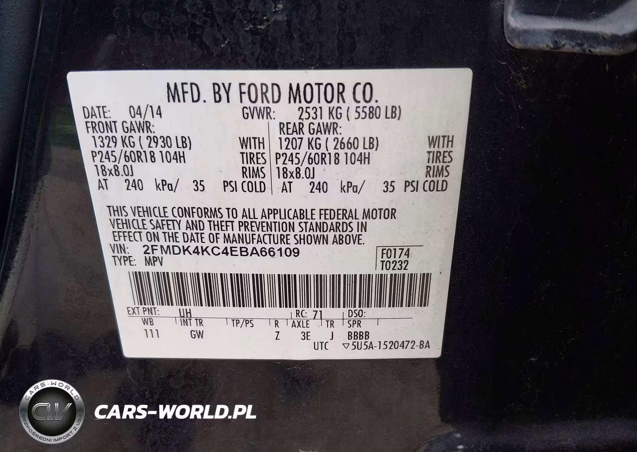 2014 Ford Edge Limited VIN:2FMDK4KC4EBA66109 - 9