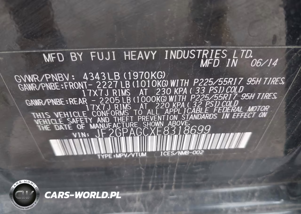 2014 Subaru Xv Crosstrek 2.0I Limited VIN:JF2GPAGCXE8318699 - 9