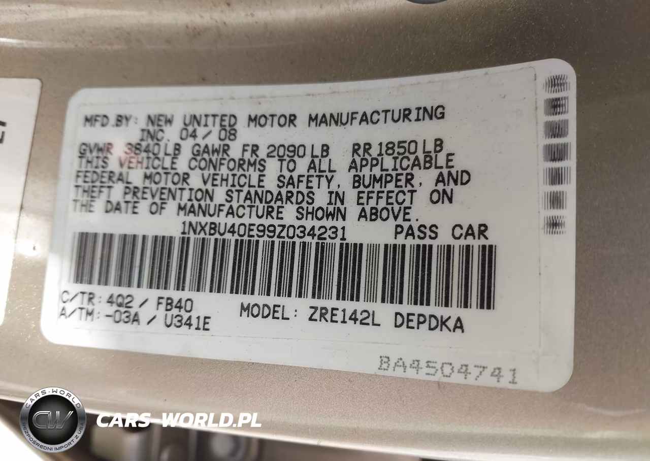 2009 Toyota Corolla Le VIN:1NXBU40E99Z034231 - 9
