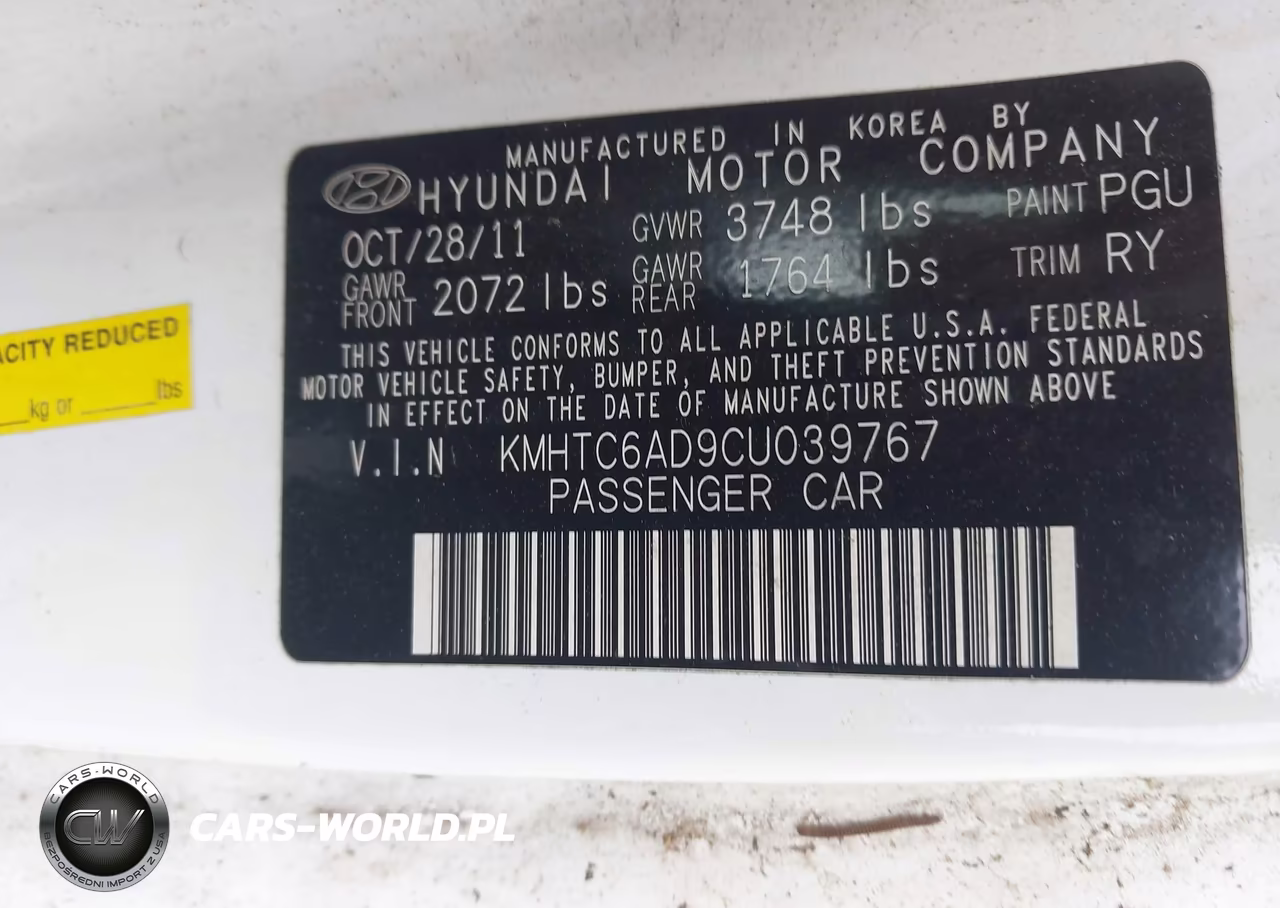 2012 Hyundai Veloster Base W-Gray VIN:KMHTC6AD9CU039767 - 9