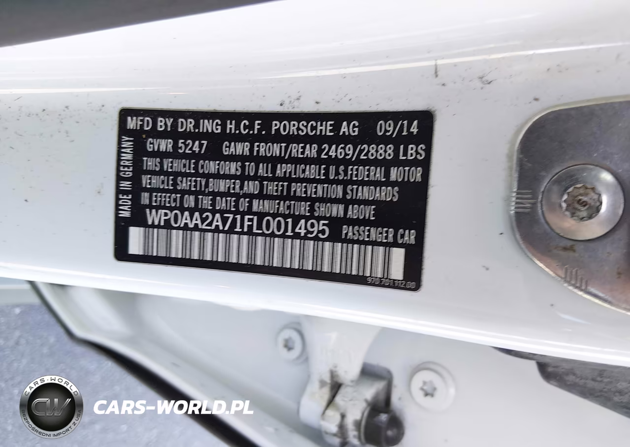 2015 Porsche Panamera 4 VIN:WP0AA2A71FL001495 - 9