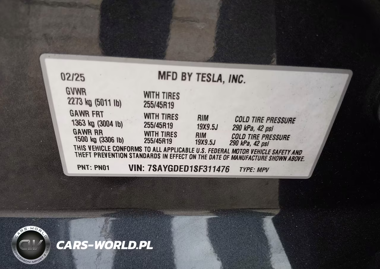 2025 Tesla Model Y Long Range Dual Motor Rear-Wheel Drive VIN:7SAYGDED1SF311476 - 9