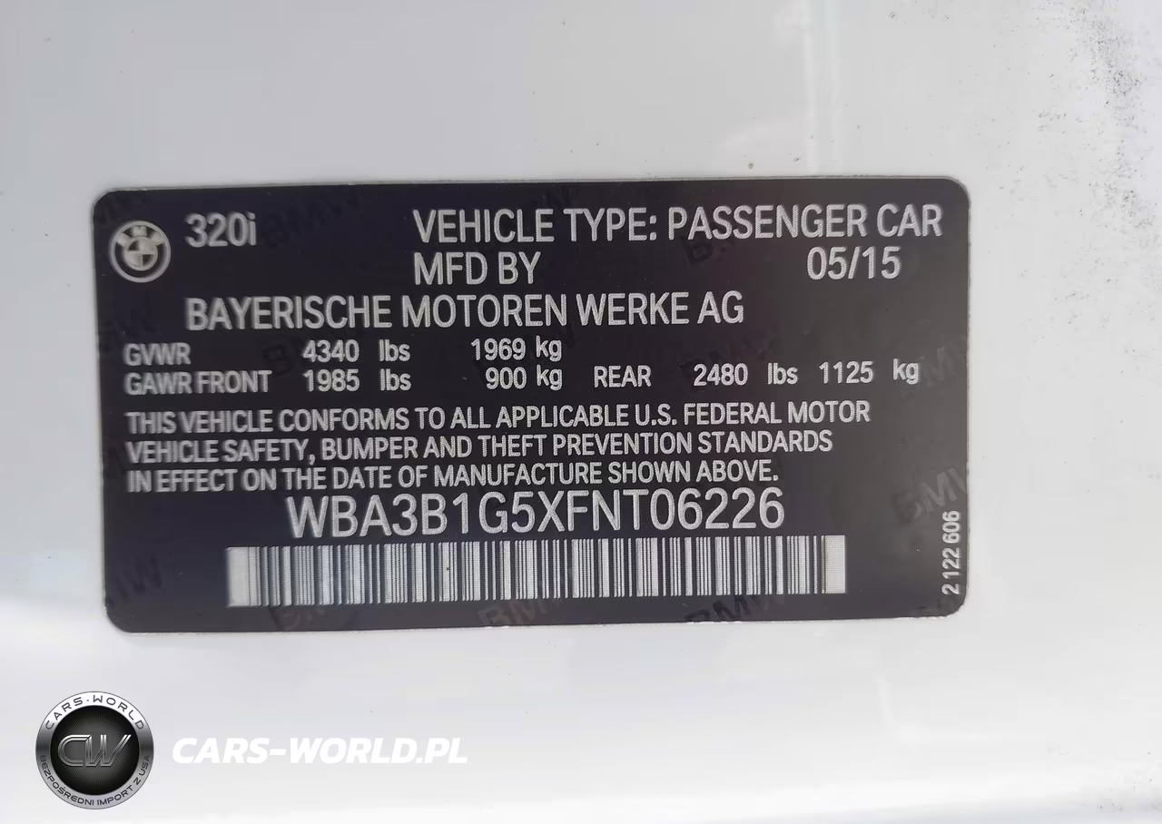 2015 BMW 320I VIN:WBA3B1G5XFNT06226 - 9